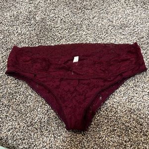 VS/pink maroon lace panties